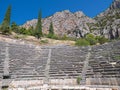 Ancient Delfi excavations in Greece. Royalty Free Stock Photo